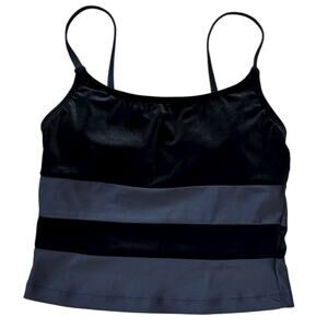 90s Baja Blue Velour Swim Tankini